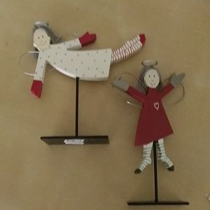 Set of 2 Serholt Sweden Angel Shelf Sitters